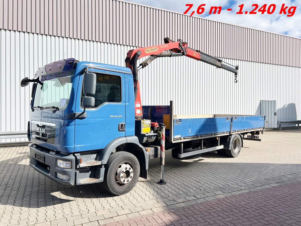 MAN TGM 15.250/340 4X2 BL TGM 15.250/340 4X2 BL mit Kran Palfinger PK 11001 - Crane truck, Dropside/ Flatbed truck: picture 1 MAN TGM 15.250/340 4X2 BL TGM 15.250/340 4X2 BL mit Kran Palfinger PK 11001 - Crane truck, Dropside/ Flatbed truck: picture 1