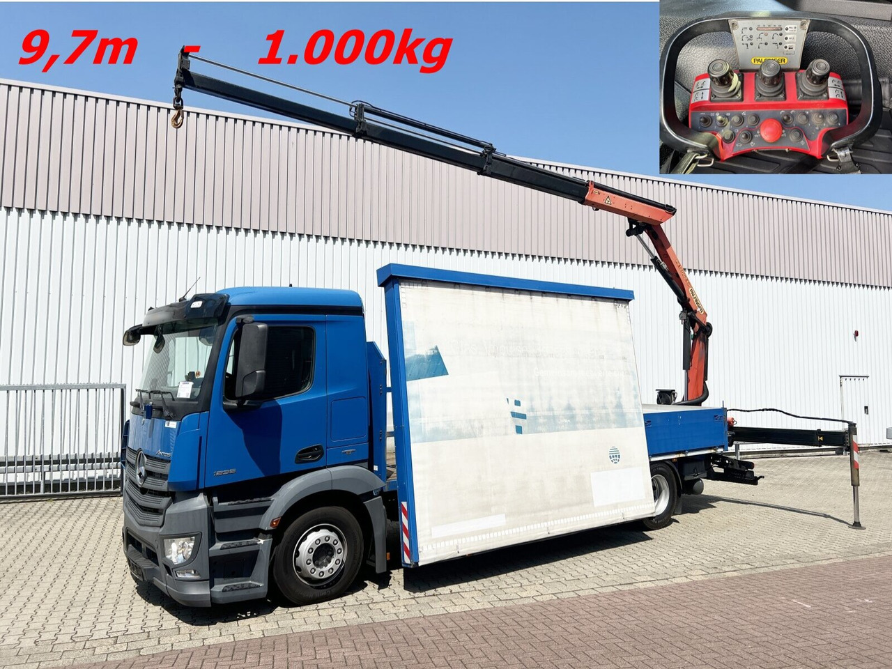 Mercedes-Benz Antos 1836 L 4x2 Antos 1836 L 4x2, Glastransporter, Heckkran Palfinger Pk 12002-EH, Funk - Crane truck: picture 1 Mercedes-Benz Antos 1836 L 4x2 Antos 1836 L 4x2, Glastransporter, Heckkran Palfinger Pk 12002-EH, Funk - Crane truck: picture 1