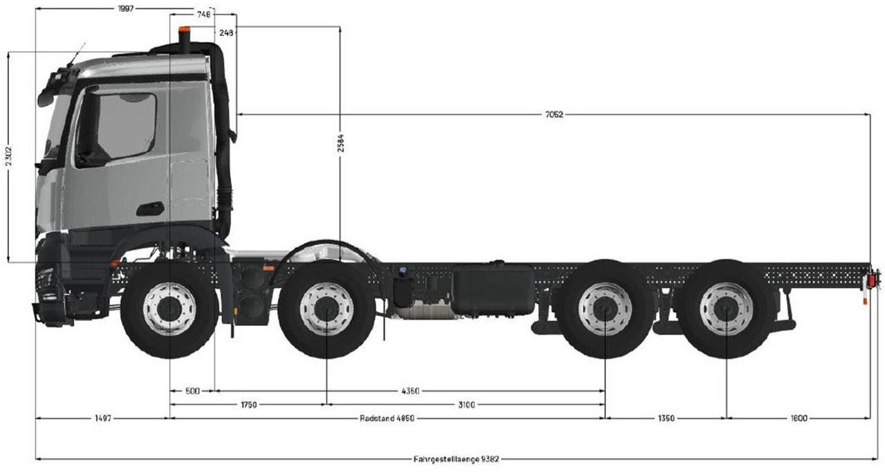 Mercedes-Benz Arocs 3253 L 8x4/4 Arocs 3253 L 8x4/4, MultimediaCockpit, Navi, Motorabtrieb - Cab chassis truck: picture 5 Mercedes-Benz Arocs 3253 L 8x4/4 Arocs 3253 L 8x4/4, MultimediaCockpit, Navi, Motorabtrieb - Cab chassis truck: picture 5