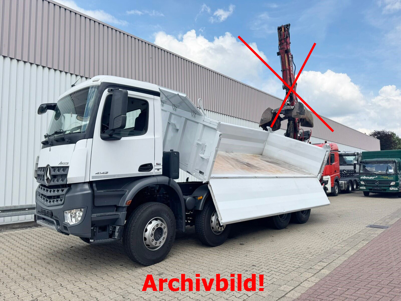 Mercedes-Benz Arocs 4142 K 8x4/4 Arocs 4142/45 K 8x4/4, Meiller Bordmatik links - Tipper: picture 1 Mercedes-Benz Arocs 4142 K 8x4/4 Arocs 4142/45 K 8x4/4, Meiller Bordmatik links - Tipper: picture 1