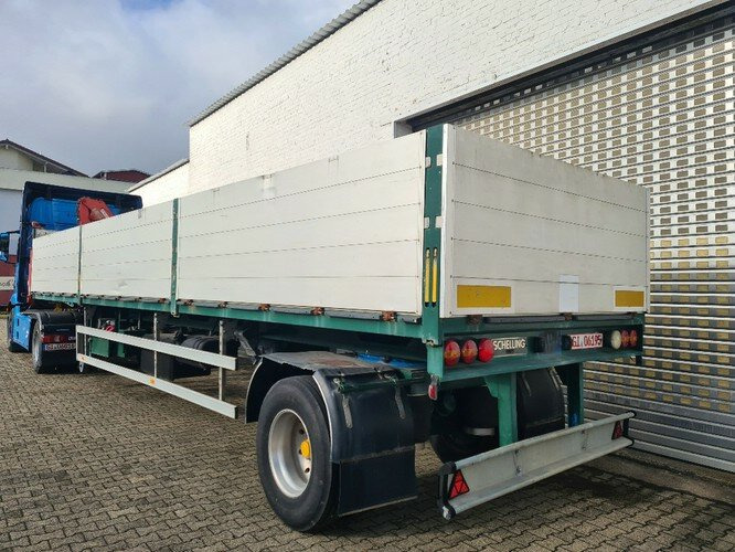 Dropside/ Flatbed semi-trailer SCHELLING 504 H 22 SCHELLING 504 H 22 mit Kran Ferrari 708, 7m/t: picture 10
