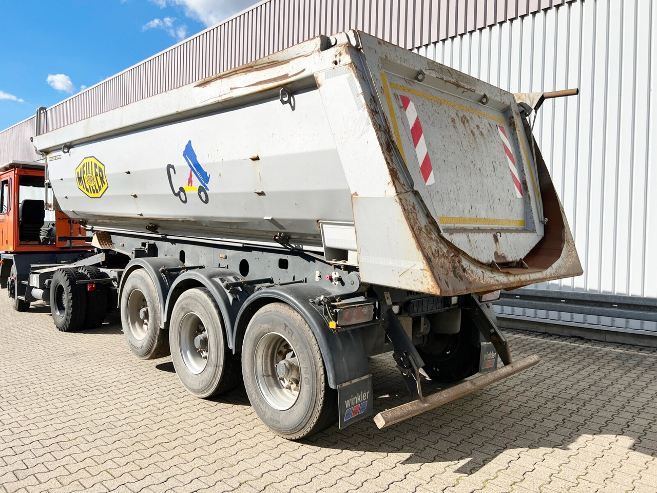 Semi-trailer Meiller MHPS 12/27 MHPS 12/27 NOSS2, Stahlmulde ca. 26m³, Liftachse: picture 6