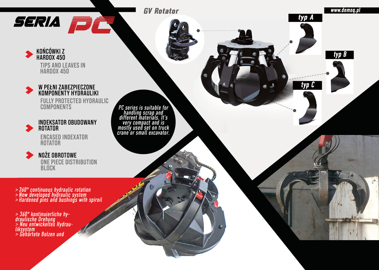 DEMOQ PC250 Hydraulic Polyp -grab - Grapple for Construction machinery: picture 4 DEMOQ PC250 Hydraulic Polyp -grab - Grapple for Construction machinery: picture 4