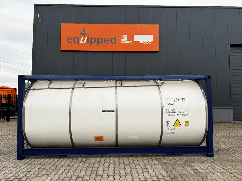 CIMC 20FT ISO, 25.090L / 1-COMP / 3 BAFFELS / T12 / 22T6 / 4 LIDS / ADR valid until 04/2027 - Storage tank: picture 2 CIMC 20FT ISO, 25.090L / 1-COMP / 3 BAFFELS / T12 / 22T6 / 4 LIDS / ADR valid until 04/2027 - Storage tank: picture 2