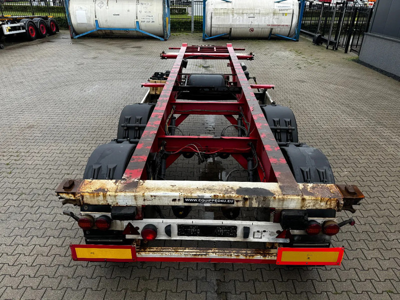 Container transporter/ Swap body semi-trailer Krone 2-assig 20FT chassis, BPW + trommel, luchtvering, leeggewicht: 3.180kg: picture 6