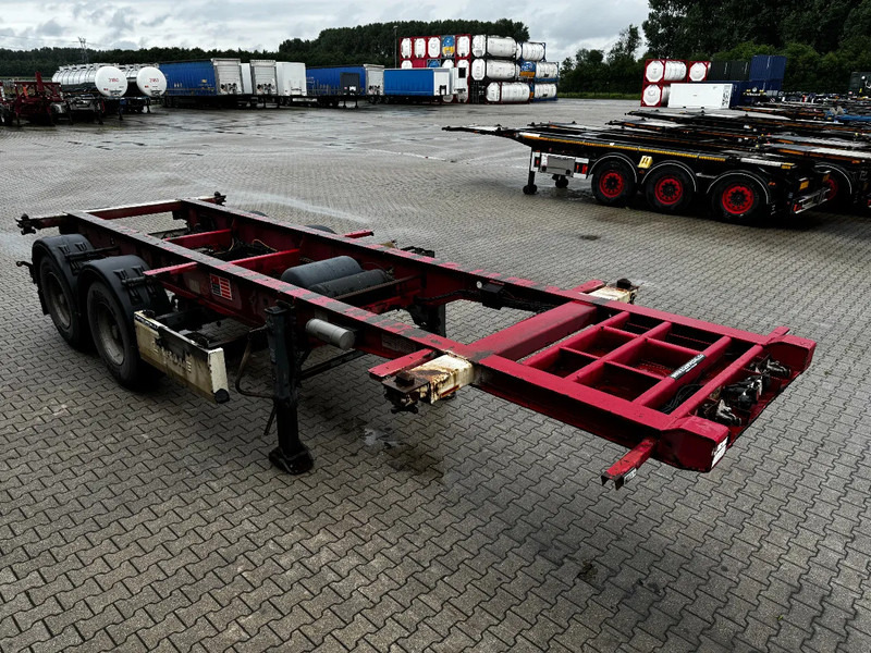 Container transporter/ Swap body semi-trailer Krone 2-assig 20FT chassis, BPW + trommel, luchtvering, leeggewicht: 3.180kg: picture 7
