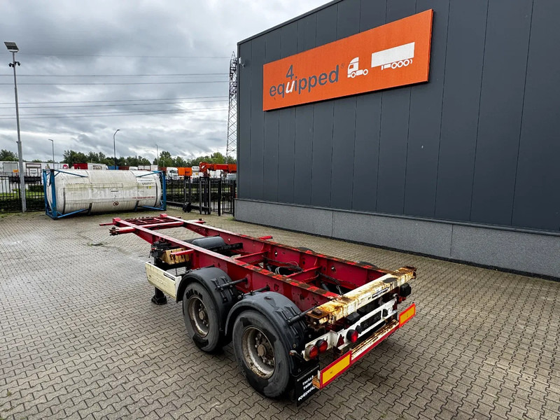 Container transporter/ Swap body semi-trailer Krone 2-assig 20FT chassis, BPW + trommel, luchtvering, leeggewicht: 3.180kg: picture 8