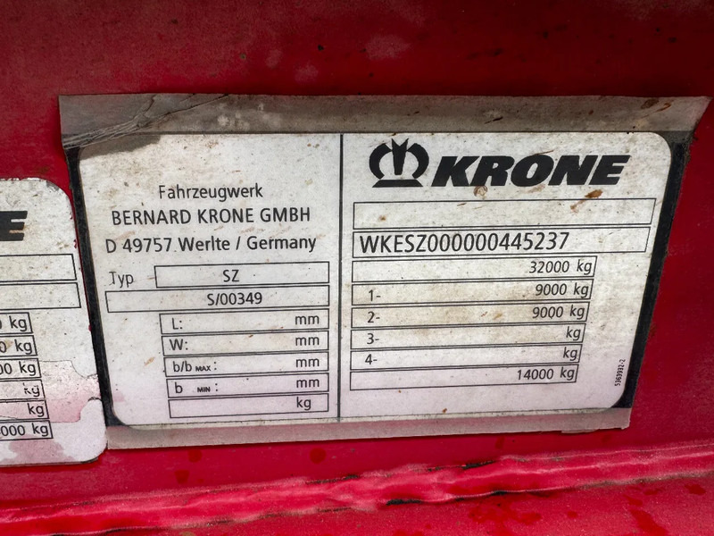 Container transporter/ Swap body semi-trailer Krone 2-assig 20FT chassis, BPW + trommel, luchtvering, leeggewicht: 3.180kg: picture 20