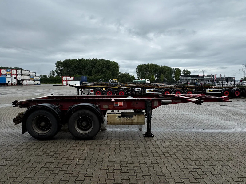 Container transporter/ Swap body semi-trailer Krone 2-assig 20FT chassis, BPW + trommel, luchtvering, leeggewicht: 3.180kg: picture 9
