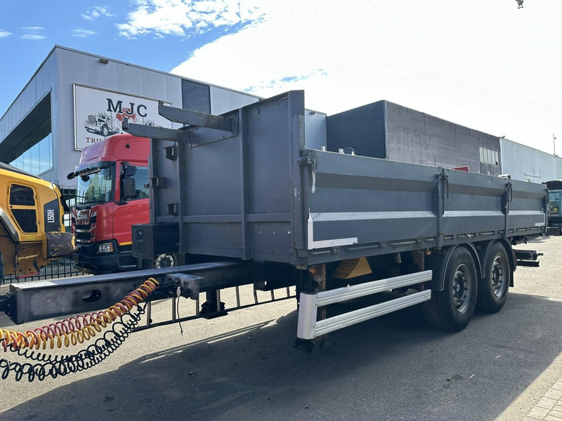 A&D ZA 18 2-AS AANHANGER - 6m50 - GROTE WIELEN - BELGISCHE PAPIEREN - LUCHTVERING / AIR SUSPENSION - Dropside/ Flatbed trailer: picture 4 A&D ZA 18 2-AS AANHANGER - 6m50 - GROTE WIELEN - BELGISCHE PAPIEREN - LUCHTVERING / AIR SUSPENSION - Dropside/ Flatbed trailer: picture 4