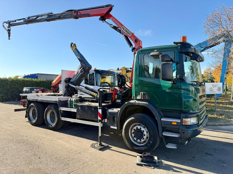 Scania P400 6x4 HOOKLIFT + CRANE PALFINGER PK9001 EH - RETARDER - 5/6F + ROTATOR + RADIO - WB 3m90 - EURO 5 - HUB REDUCTION / SPRING - BE TRUCK - Hook lift truck, Crane truck: picture 1 Scania P400 6x4 HOOKLIFT + CRANE PALFINGER PK9001 EH - RETARDER - 5/6F + ROTATOR + RADIO - WB 3m90 - EURO 5 - HUB REDUCTION / SPRING - BE TRUCK - Hook lift truck, Crane truck: picture 1