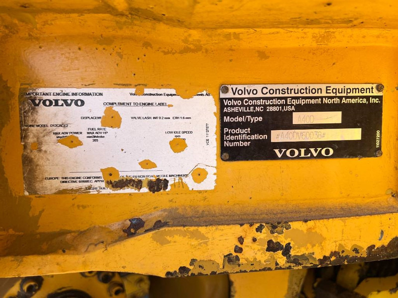 Articulated dumper Volvo A40D: picture 7 Articulated dumper Volvo A40D: picture 7