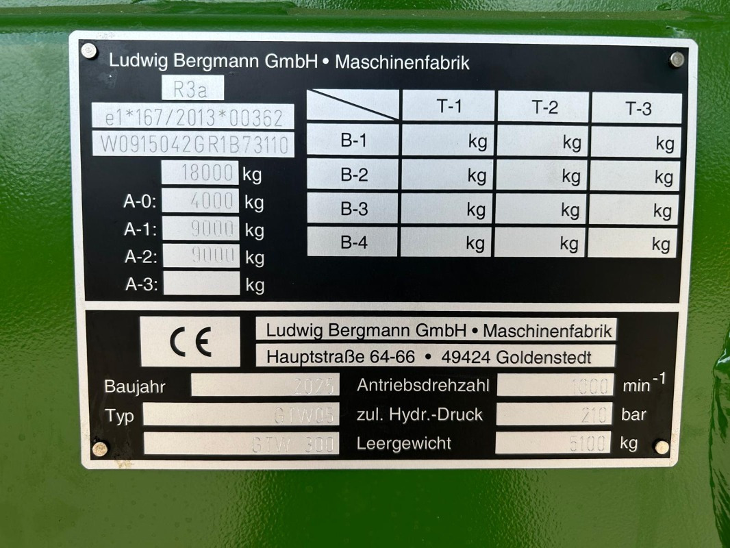 Bergmann GTW 300 - Agricultural machinery: picture 2 Bergmann GTW 300 - Agricultural machinery: picture 2