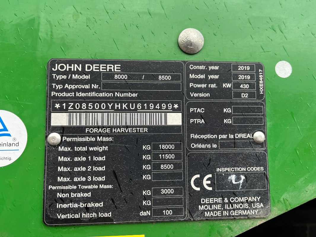 John Deere 8500 - Harvester: picture 4 John Deere 8500 - Harvester: picture 4