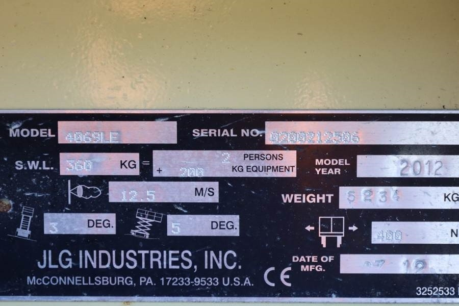 Scissor lift JLG 4069LE Electric, 14.2m Working Height, 360kg Capac: picture 6 Scissor lift JLG 4069LE Electric, 14.2m Working Height, 360kg Capac: picture 6