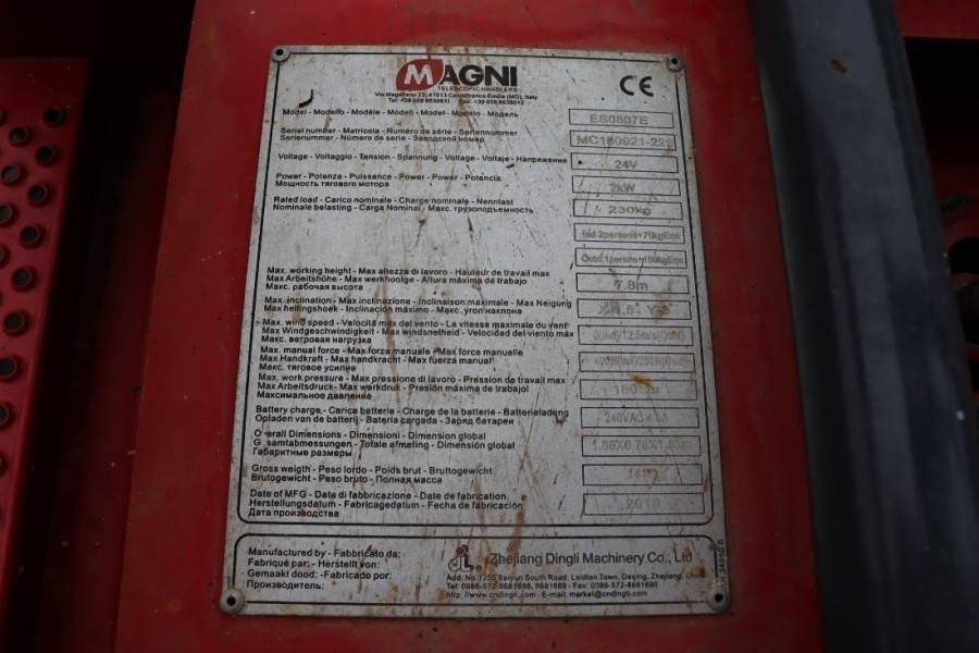 Scissor lift Magni ES0807E Available Directly From Stock, Electric, 7: picture 18