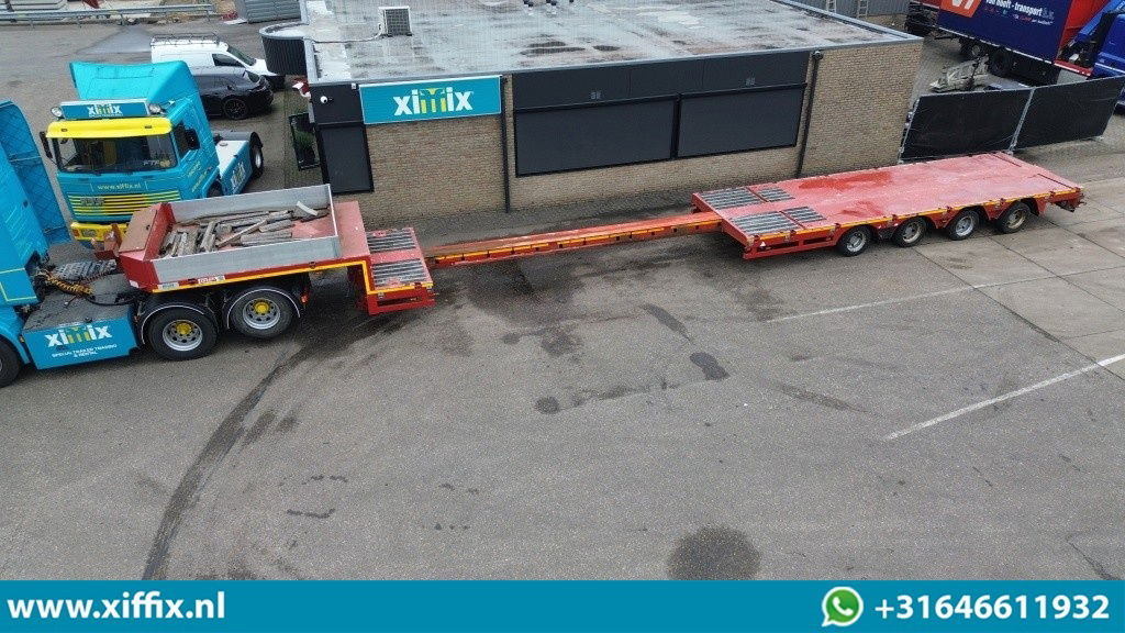 ES-GE 4-ass. Uitschuifbare semi dieplader / 80 cm. Hoog / 2x naloop gestuurd - Low loader semi-trailer: picture 1 ES-GE 4-ass. Uitschuifbare semi dieplader / 80 cm. Hoog / 2x naloop gestuurd - Low loader semi-trailer: picture 1