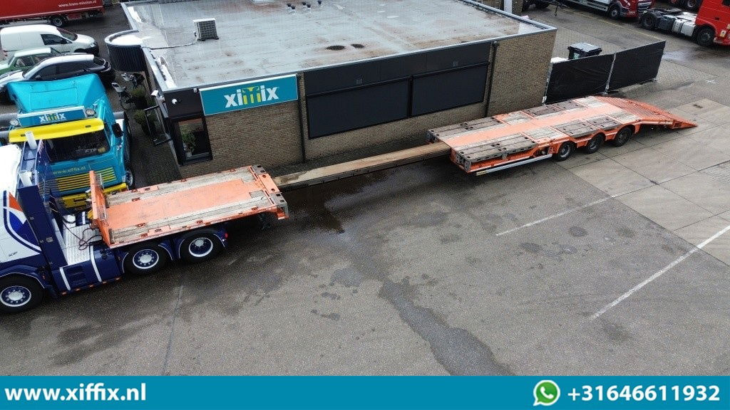 Faymonville 3-ass. Vlakke uitschuifbare Mega oplegger / Uitklapbare laadvloer klep / Naloop gestuurd - Dropside/ Flatbed semi-trailer: picture 1 Faymonville 3-ass. Vlakke uitschuifbare Mega oplegger / Uitklapbare laadvloer klep / Naloop gestuurd - Dropside/ Flatbed semi-trailer: picture 1