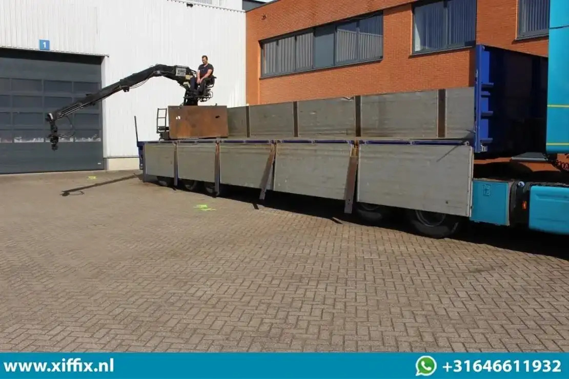 Floor 3-ass. Steenoplegger met Kennis 14 ton/mtr. Kraan / 13425 - Dropside/ Flatbed semi-trailer: picture 5 Floor 3-ass. Steenoplegger met Kennis 14 ton/mtr. Kraan / 13425 - Dropside/ Flatbed semi-trailer: picture 5