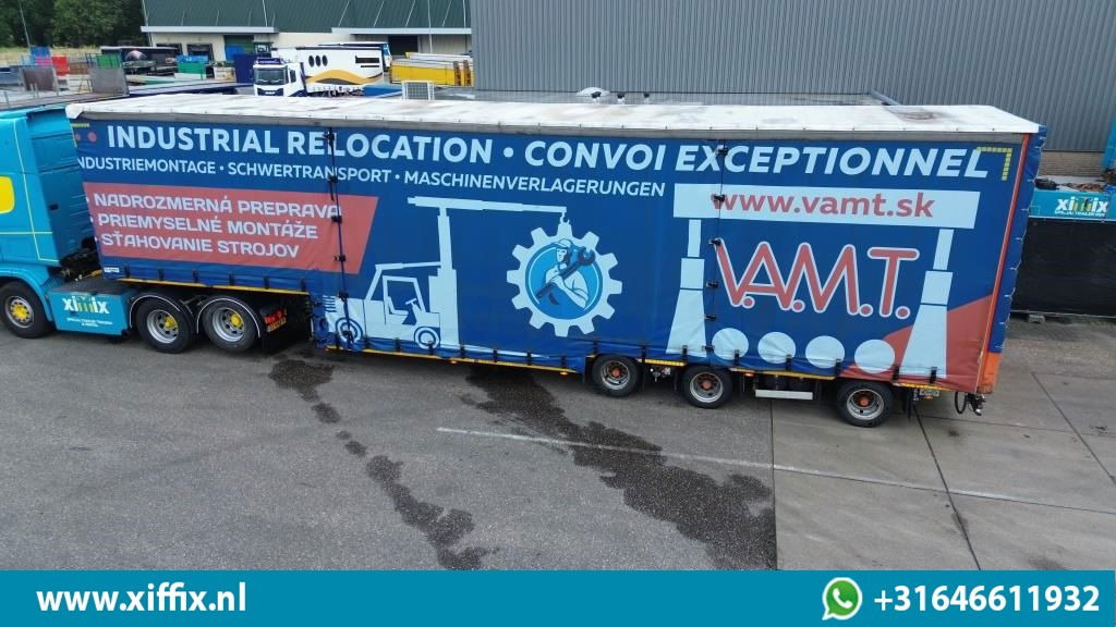 Meusburger 3-ass. Dieplader met huifopbouw / Naloop gestuurd - Low loader semi-trailer: picture 2 Meusburger 3-ass. Dieplader met huifopbouw / Naloop gestuurd - Low loader semi-trailer: picture 2