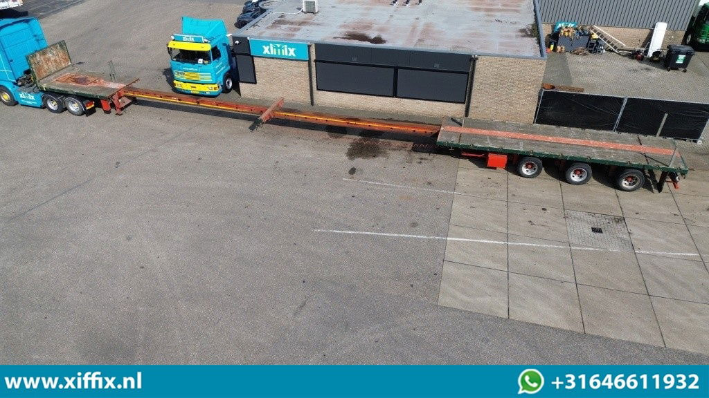 Nooteboom 3-ass. Vlakke dubbel 2x uitschuifbare oplegger / 3x gestuurd - Dropside/ Flatbed semi-trailer: picture 2 Nooteboom 3-ass. Vlakke dubbel 2x uitschuifbare oplegger / 3x gestuurd - Dropside/ Flatbed semi-trailer: picture 2