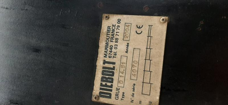 Diebolt BOOMKRAAN D14.81 - Loader crane: picture 1 Diebolt BOOMKRAAN D14.81 - Loader crane: picture 1