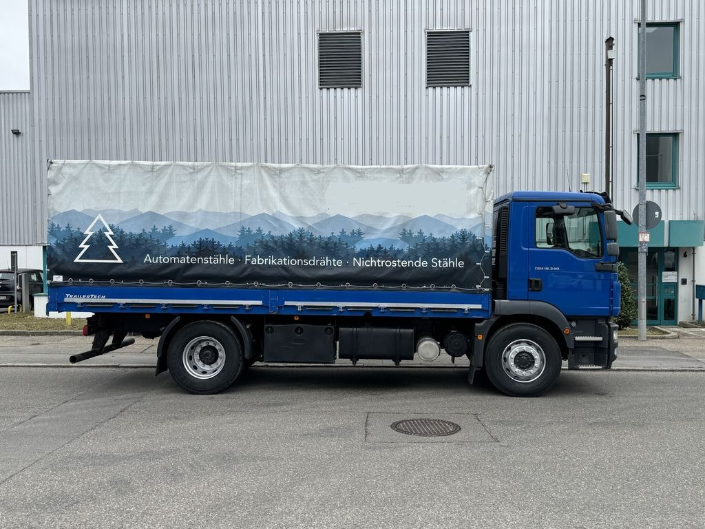 Curtainsider truck MAN TGM 18.340 Pritsche 6m Klima Edscha AHK Autom.: picture 8