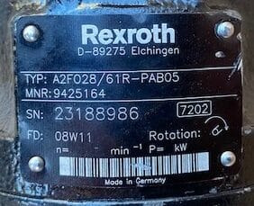 Hydraulic pump for Concrete mixer truck Hydromatik Rexroth Axialkolben-Konstantpumpe Typ:A2FO28/61R-PAB05: picture 12