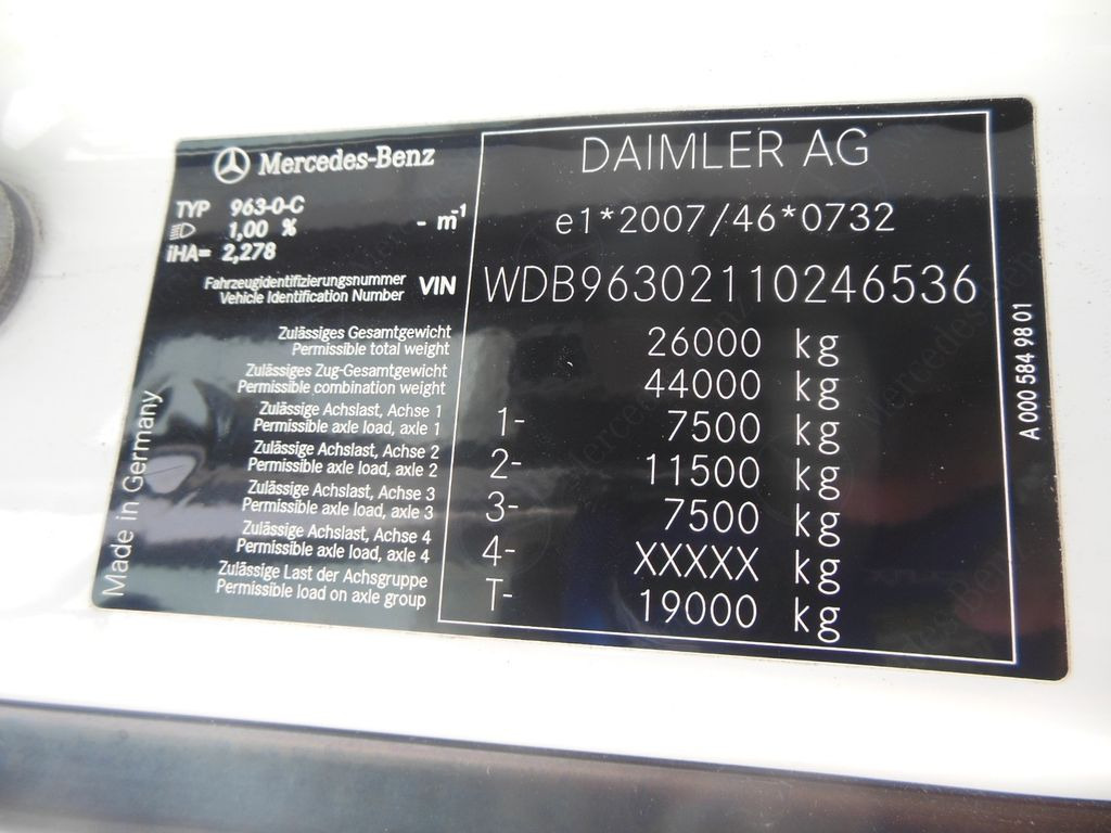 Curtainsider truck Mercedes-Benz ACTROS 2546, 24 PALETTEN, LBW, ALU FELGEN, TOP!!: picture 26