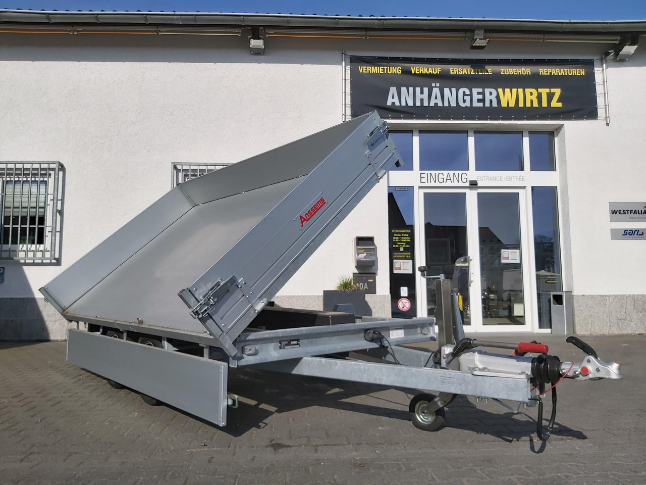 Anssems Kipper KSX 3500 Elektrisch 305x178x35cm Stahlboden niedrig Fahrgestell 3500kg - Tipper trailer: picture 3 Anssems Kipper KSX 3500 Elektrisch 305x178x35cm Stahlboden niedrig Fahrgestell 3500kg - Tipper trailer: picture 3