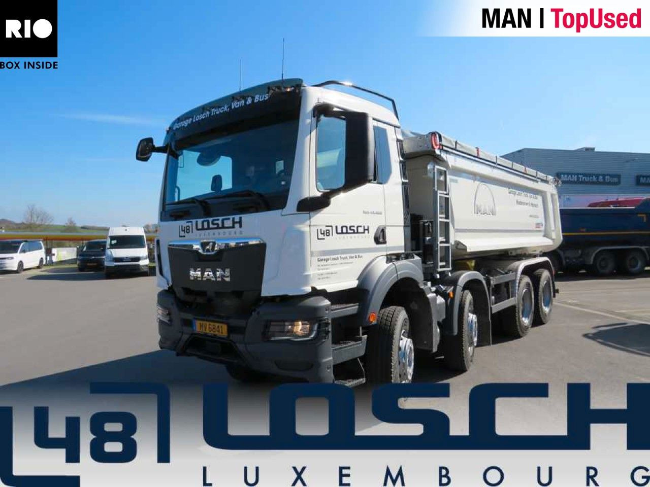 MAN TGS 41.480 8x4 BB CH Schmitz Muldenkipper Klima - Skip loader truck: picture 1 MAN TGS 41.480 8x4 BB CH Schmitz Muldenkipper Klima - Skip loader truck: picture 1