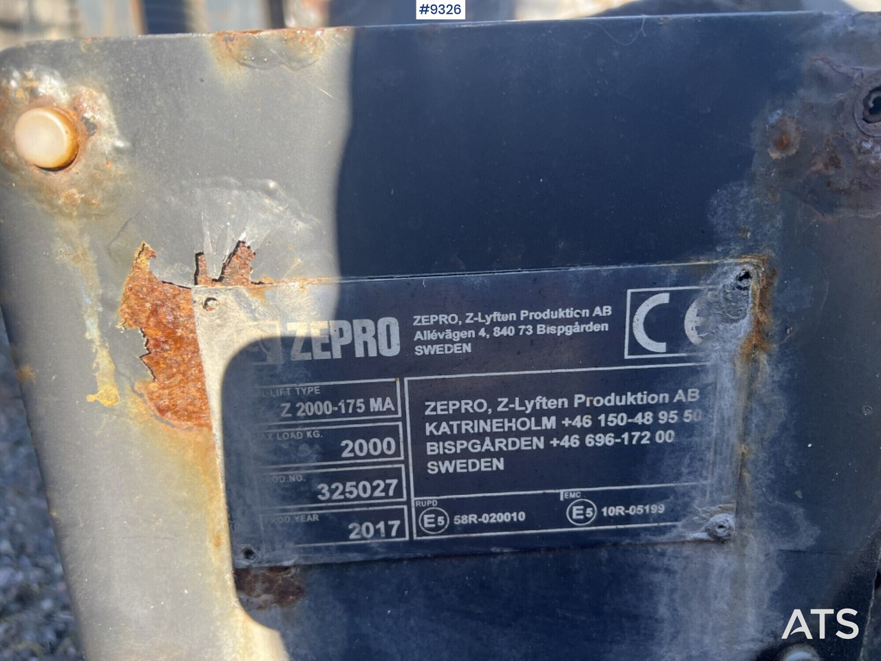 Tail lift Zepro Z2000-175MA - Tail lift: picture 4 Tail lift Zepro Z2000-175MA - Tail lift: picture 4