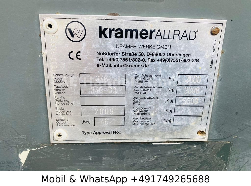 Wheel loader Kramer Allrad 750 Typ 346 *Schaufel-0,65m³/4700Std.: picture 16