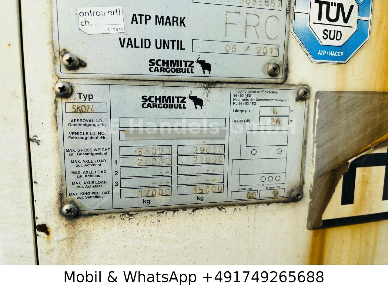 New Refrigerator semi-trailer Schmitz Cargobull SKO 24/13.4 FP60 Cool *ThermoKing-SLX400/+-30° Schmitz Cargobull SKO 24/13.4 FP60 Cool *ThermoKing-SLX400/+-30°: picture 19