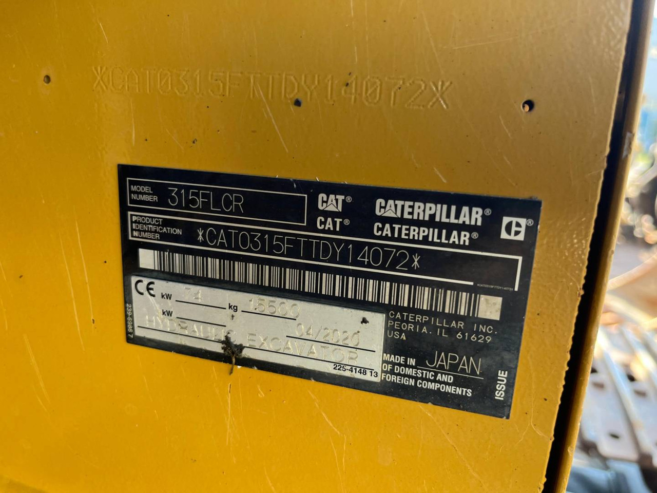 CAT 315FLCR - Crawler excavator: picture 5 CAT 315FLCR - Crawler excavator: picture 5