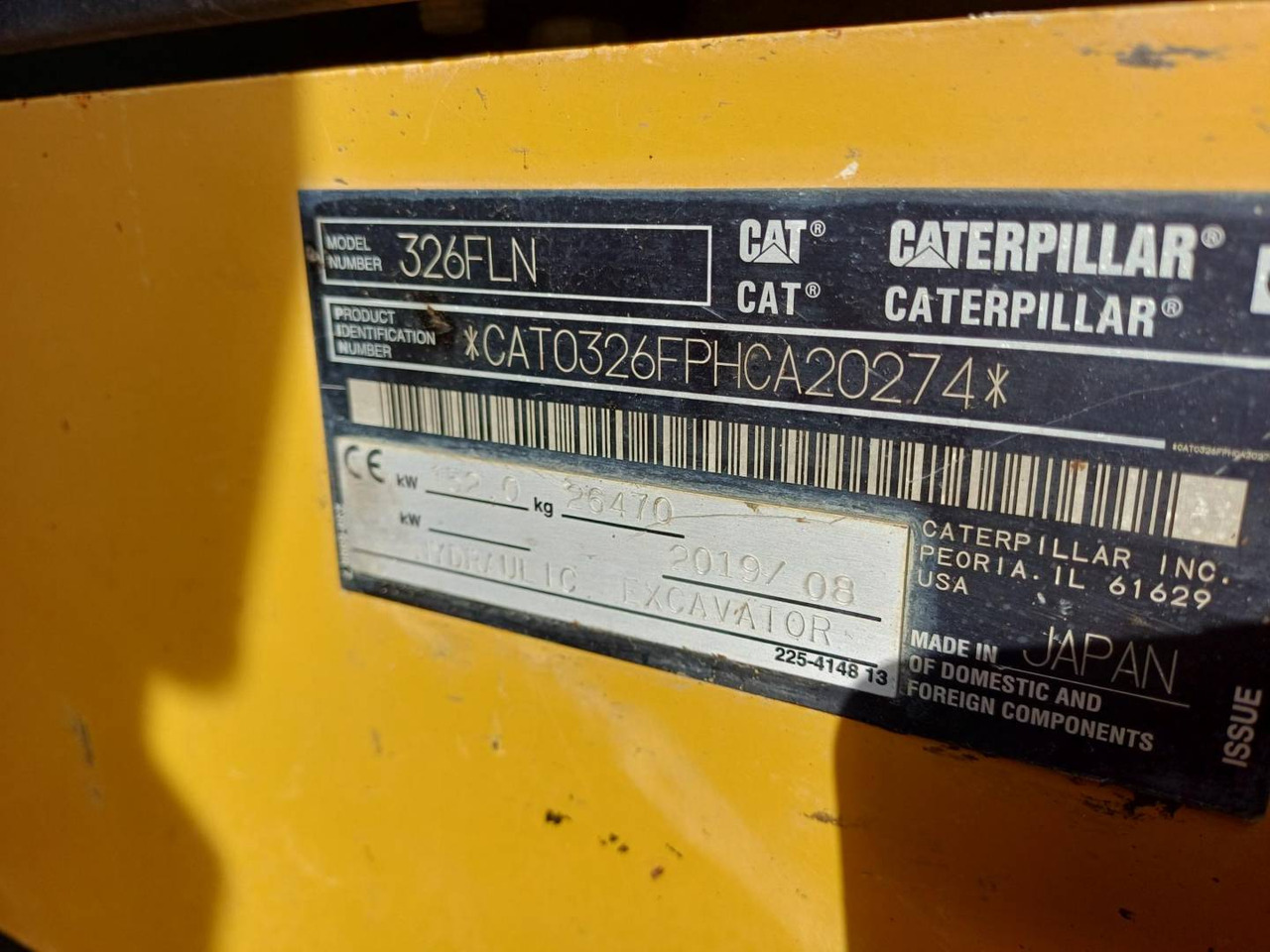 Crawler excavator CAT 326FLN: picture 6