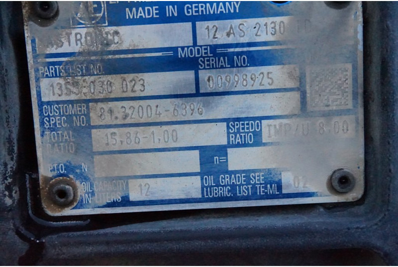 ZF 12AS2130DD TGS 81.32004-6396 - Gearbox for Truck: picture 5 ZF 12AS2130DD TGS 81.32004-6396 - Gearbox for Truck: picture 5