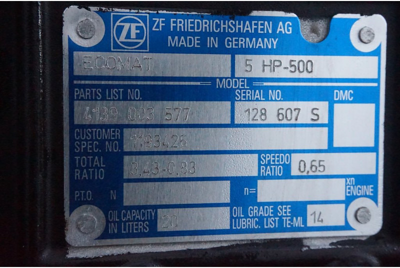 ZF 5 HP-500 - Gearbox for Truck: picture 5 ZF 5 HP-500 - Gearbox for Truck: picture 5