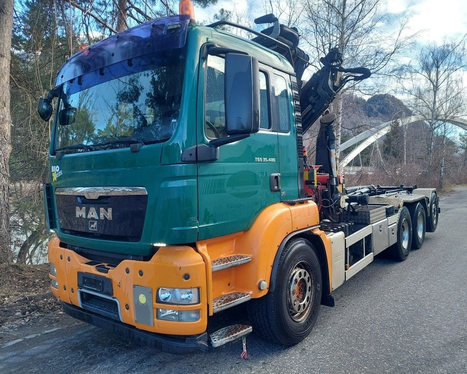 MAN TGS 35.480 8x4, E5, Fassi F235CXP Kran+Abroll - Crane truck, Hook lift truck: picture 2 MAN TGS 35.480 8x4, E5, Fassi F235CXP Kran+Abroll - Crane truck, Hook lift truck: picture 2