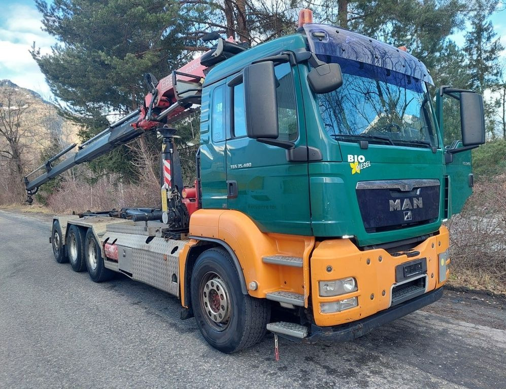 MAN TGS 35.480 8x4, E5, Fassi F235CXP Kran+Abroll - Crane truck, Hook lift truck: picture 1 MAN TGS 35.480 8x4, E5, Fassi F235CXP Kran+Abroll - Crane truck, Hook lift truck: picture 1
