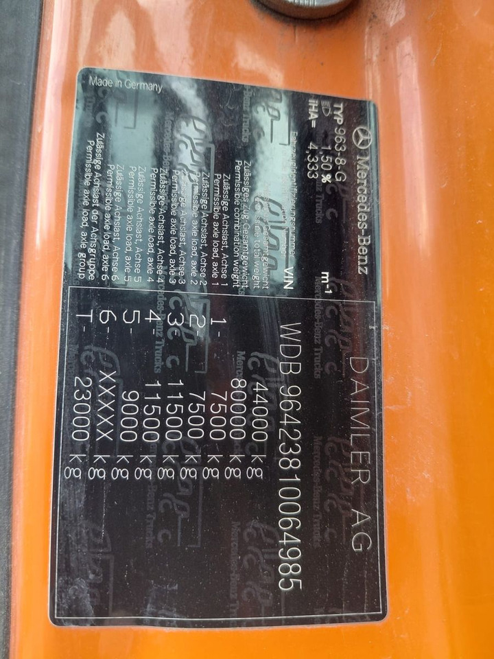 Tipper Mercedes-Benz Arocs 4451 10x4, E6, Meiller Dumper, Retarder: picture 17