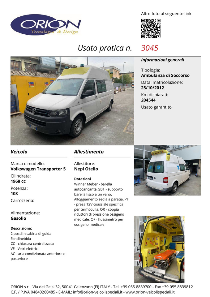 Ambulance ORION Volkswagen Transporter 5: picture 7