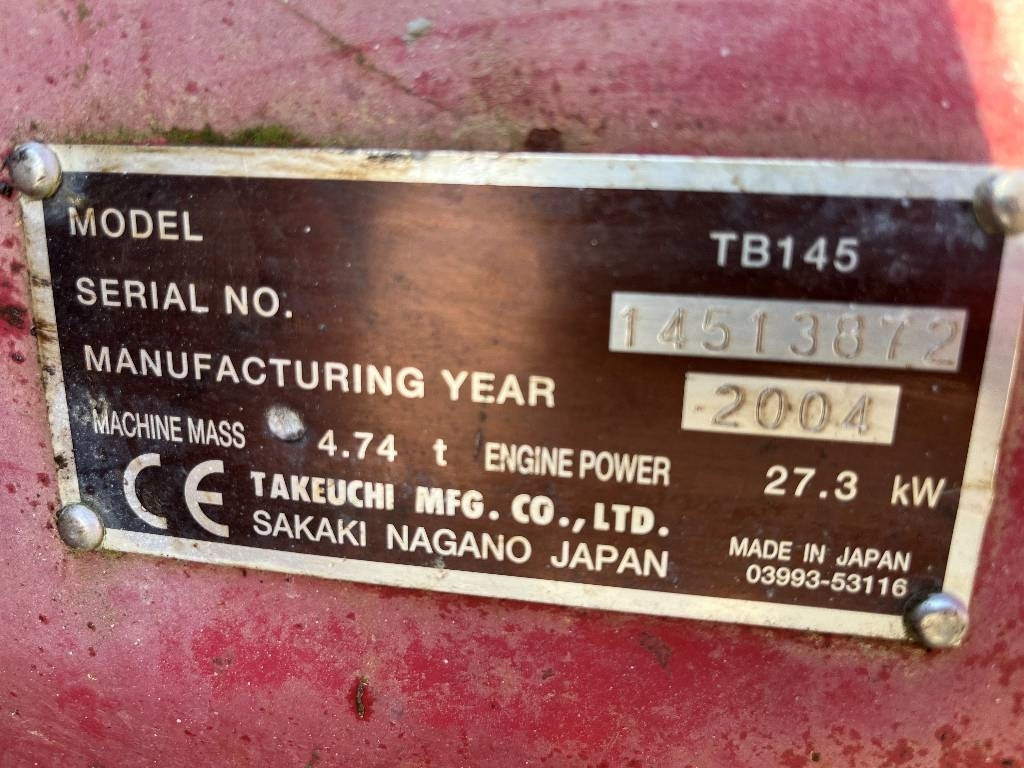 Takeuchi TB 145 Dismantled. Only spare parts - Crawler excavator: picture 2 Takeuchi TB 145 Dismantled. Only spare parts - Crawler excavator: picture 2