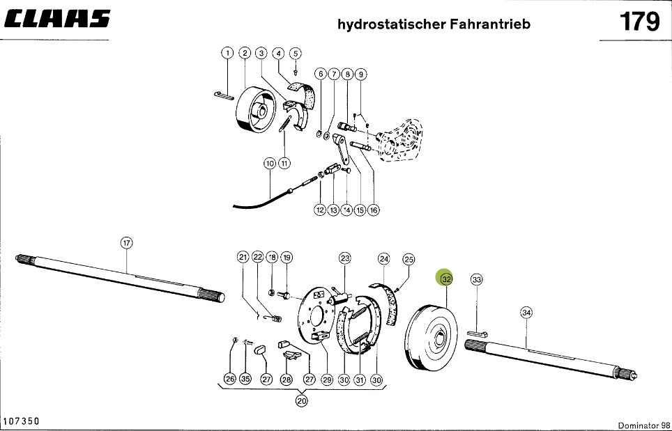 Claas Dominator 98 - bęben hamulcowy 0006068880 - Brake drum for Agricultural machinery: picture 1 Claas Dominator 98 - bęben hamulcowy 0006068880 - Brake drum for Agricultural machinery: picture 1
