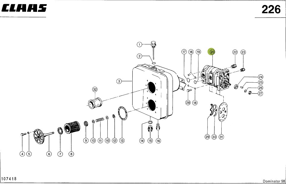 Claas Dominator 98 - pompa hydrauliczna 0006568601 - Hydraulic pump for Agricultural machinery: picture 1 Claas Dominator 98 - pompa hydrauliczna 0006568601 - Hydraulic pump for Agricultural machinery: picture 1