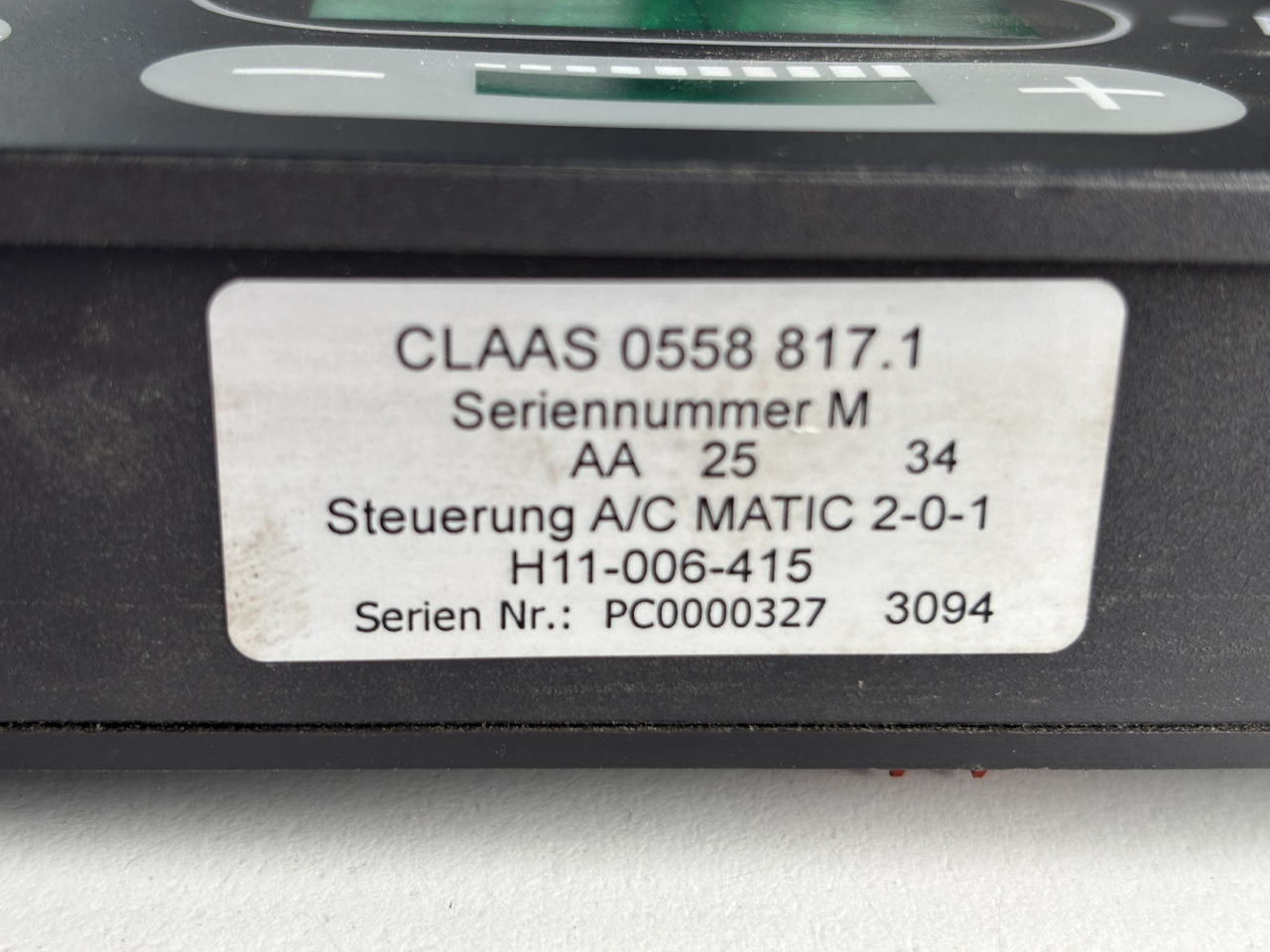 Claas Jaguar Lexion Tucano Xerion - moduł sterownik klimatyzacji A/C Matic 558817.1 0558817.1 - ECU for Agricultural machinery: picture 2 Claas Jaguar Lexion Tucano Xerion - moduł sterownik klimatyzacji A/C Matic 558817.1 0558817.1 - ECU for Agricultural machinery: picture 2