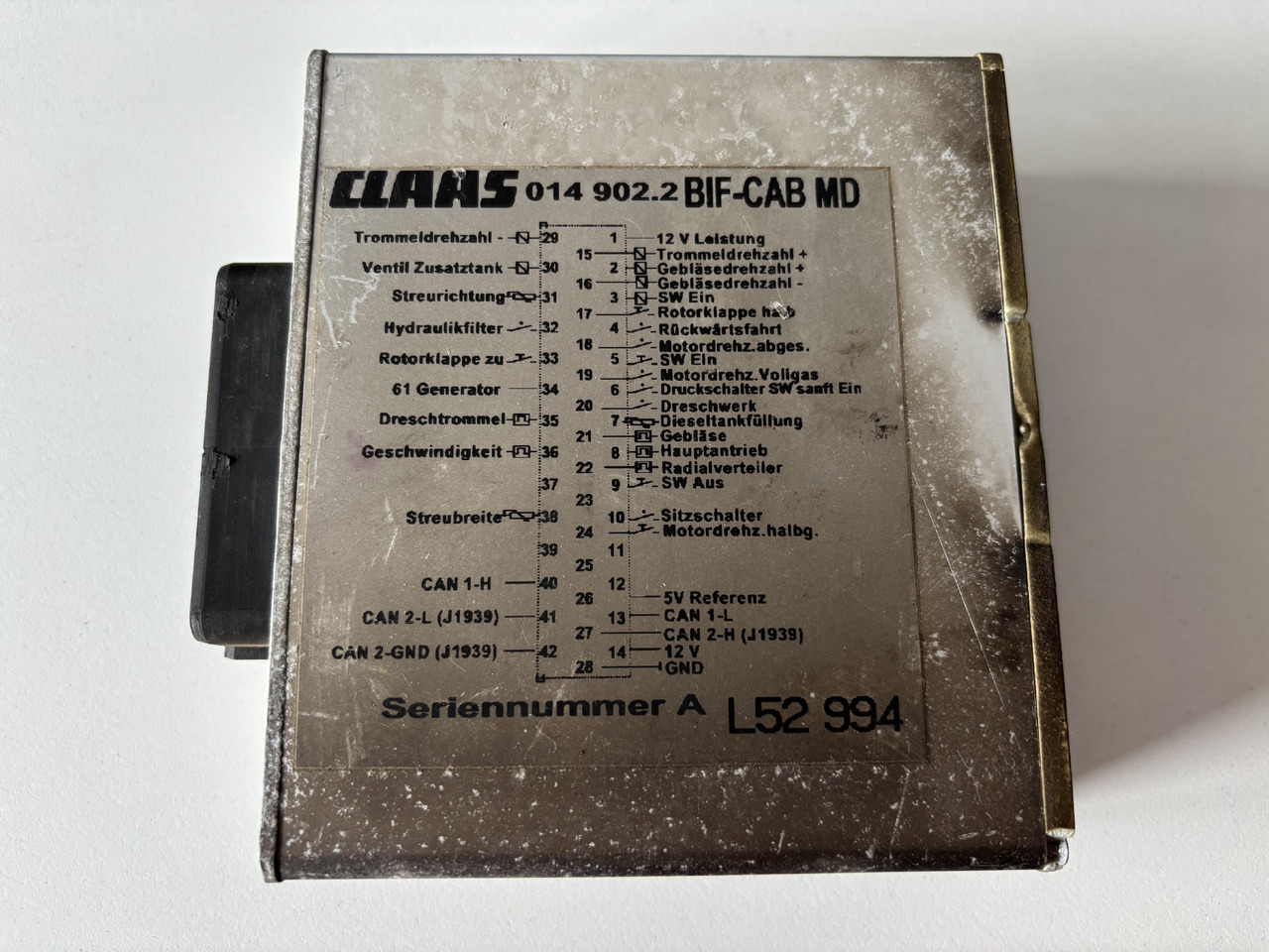 Claas LEXION 510 520 530 560 570 580 600 Moduł Sterownik BIF-CAB MD 014902.2 00 0014 902 3 - ECU for Combine harvester: picture 1 Claas LEXION 510 520 530 560 570 580 600 Moduł Sterownik BIF-CAB MD 014902.2 00 0014 902 3 - ECU for Combine harvester: picture 1