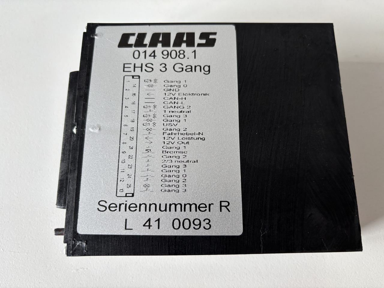 Claas LEXION 510 530 540 560 580 Moduł Sterownik EHS 3 Gang 00 0014 908 4 014.908.X - ECU for Combine harvester: picture 1 Claas LEXION 510 530 540 560 580 Moduł Sterownik EHS 3 Gang 00 0014 908 4 014.908.X - ECU for Combine harvester: picture 1