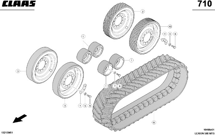 Claas Lexion 580 - koło gąsienicy napędu duźe 0007643921 - Track for Agricultural machinery: picture 1 Claas Lexion 580 - koło gąsienicy napędu duźe 0007643921 - Track for Agricultural machinery: picture 1
