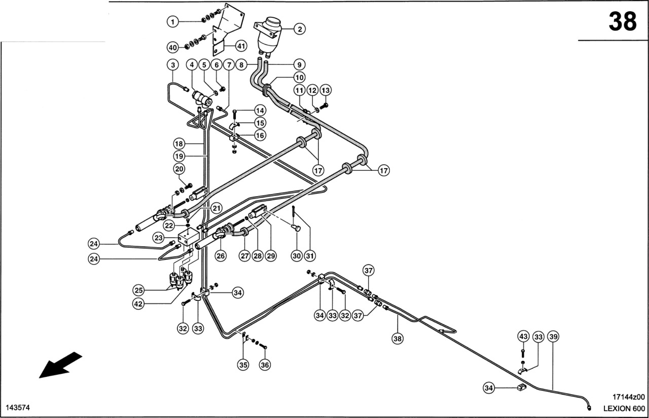 Claas Lexion 600 BLOK ROZDZIELACZA 0000693620 (Układ uruchamiania hamulca noźnego, przewody hamulcowe) - Brake parts for Combine harvester: picture 1 Claas Lexion 600 BLOK ROZDZIELACZA 0000693620 (Układ uruchamiania hamulca noźnego, przewody hamulcowe) - Brake parts for Combine harvester: picture 1
